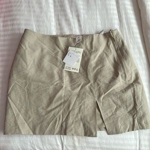 H&M Beige Linen Skirt